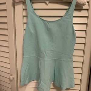 Express XS Light Blue Peplum Tank